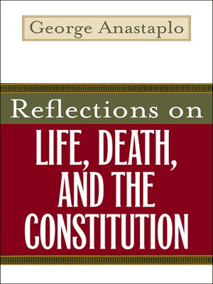 cover image of Reflections on Life, Death, and the Constitution